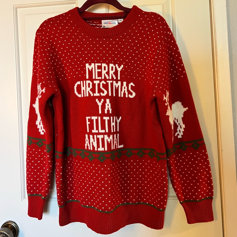 Authentic Home Alone ‘Merry Christmas Ya Filthy Animal’ sweater Medium